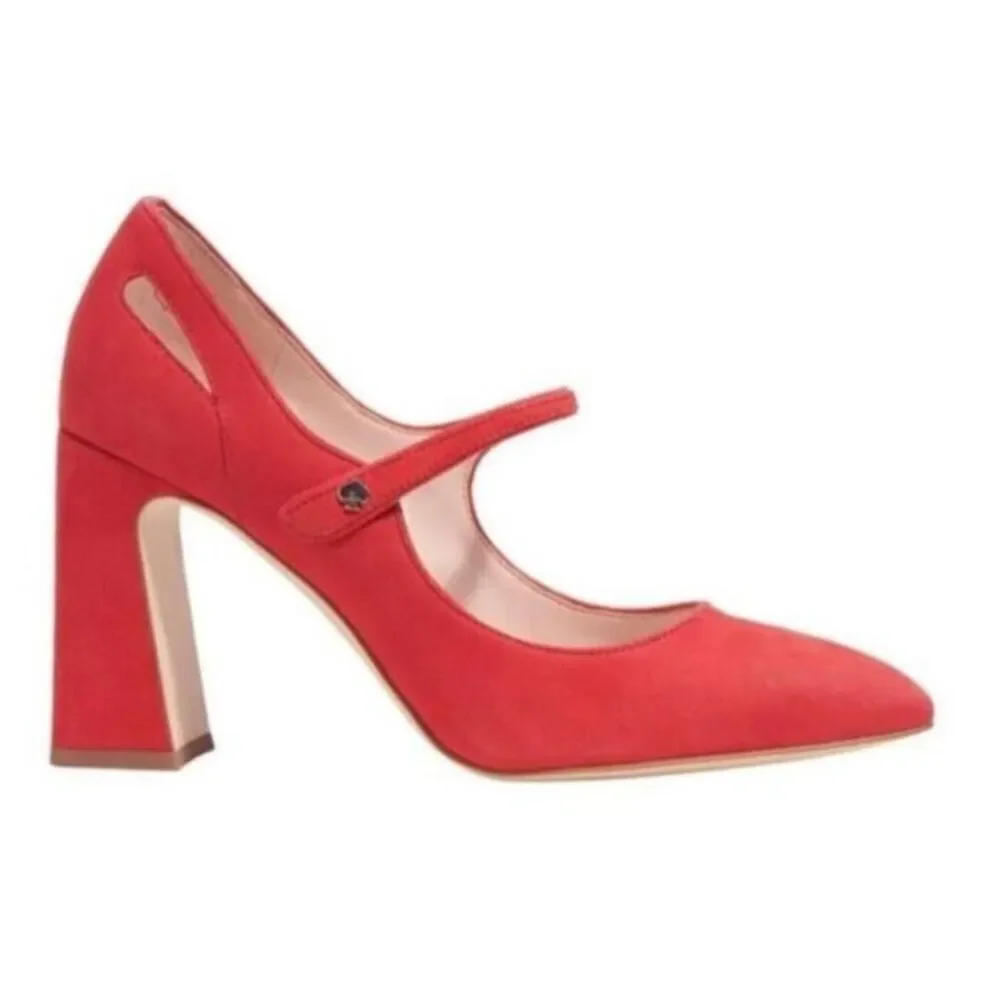 Kate Spade New York Pump Size 10 Red Suede Meredith Pointed Toe